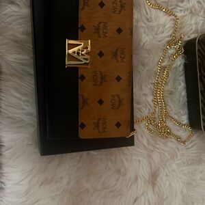 MCM Black and Tan Crossbody Bag